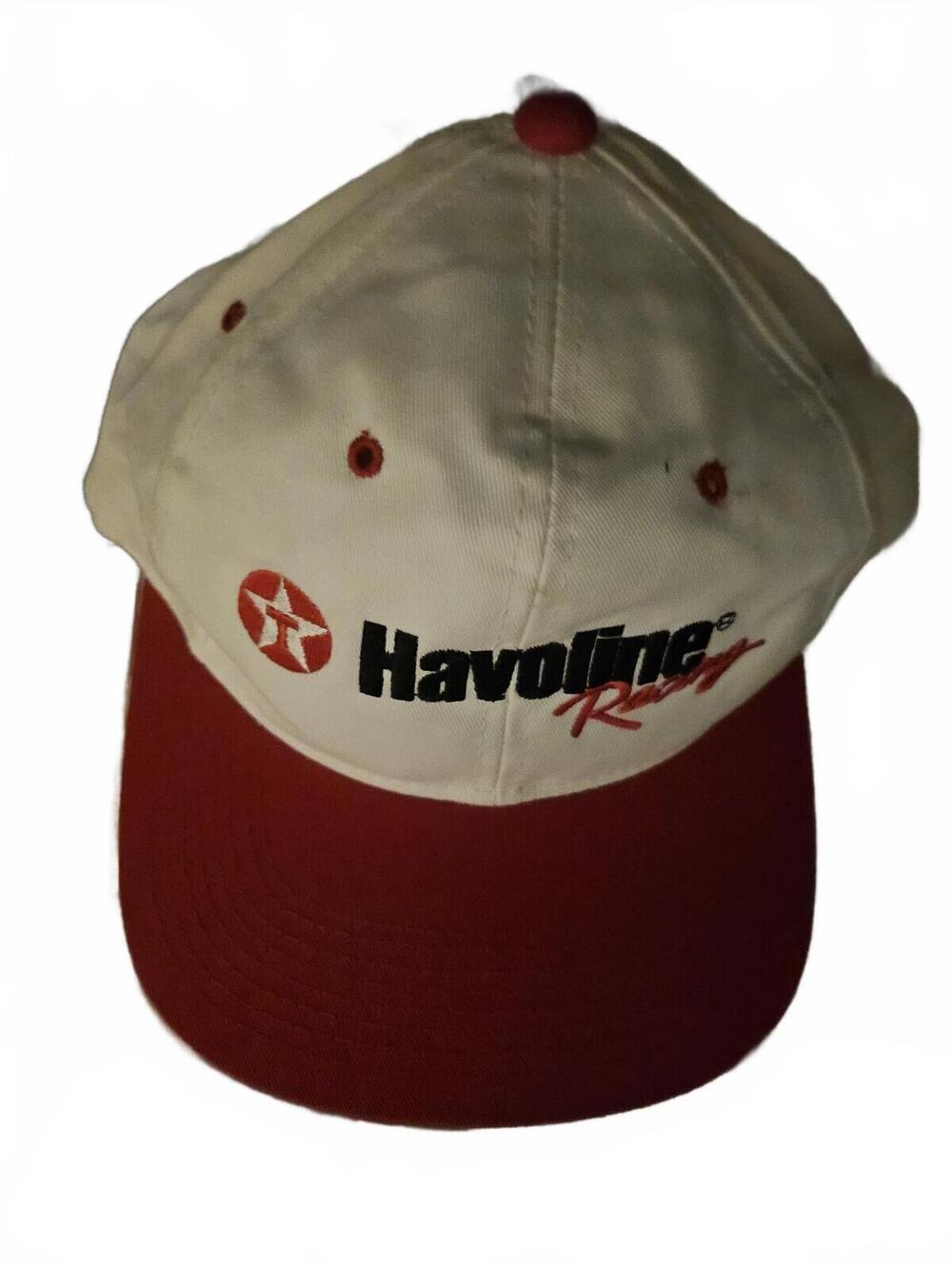 VTG NASCAR Texaco Havoline Racing Snapback Hat White Red Adjustable Cap